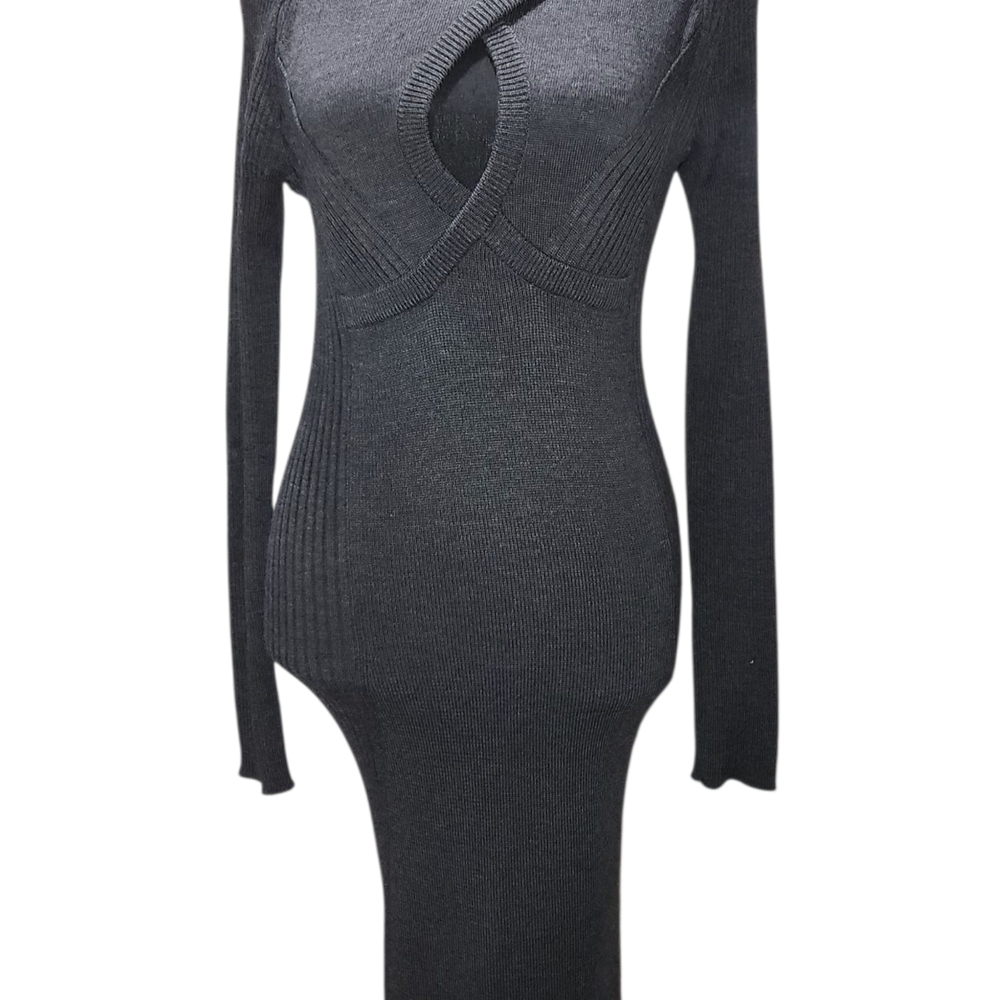 Jean Paul Gaultier Charcoal Knit Dress